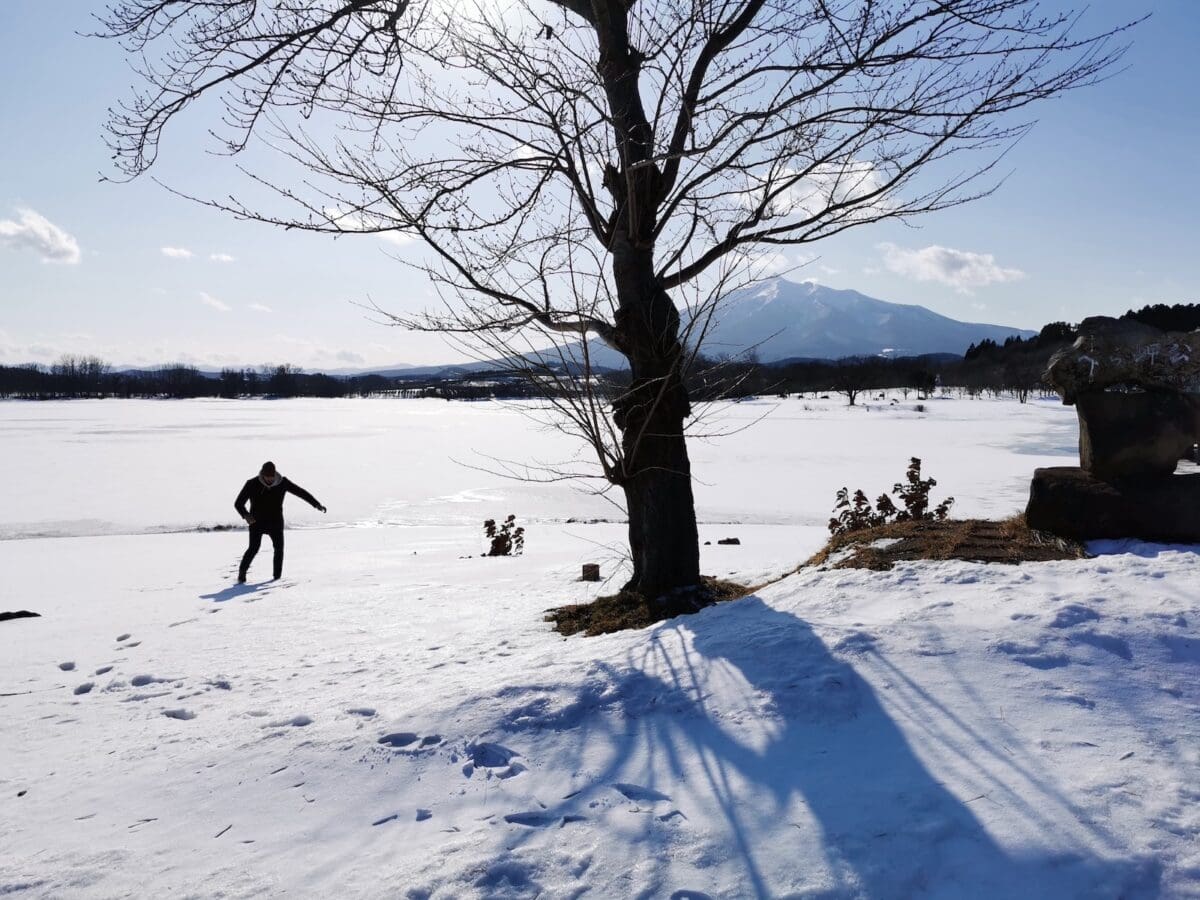 Mawarizeki Otame Pond in winter