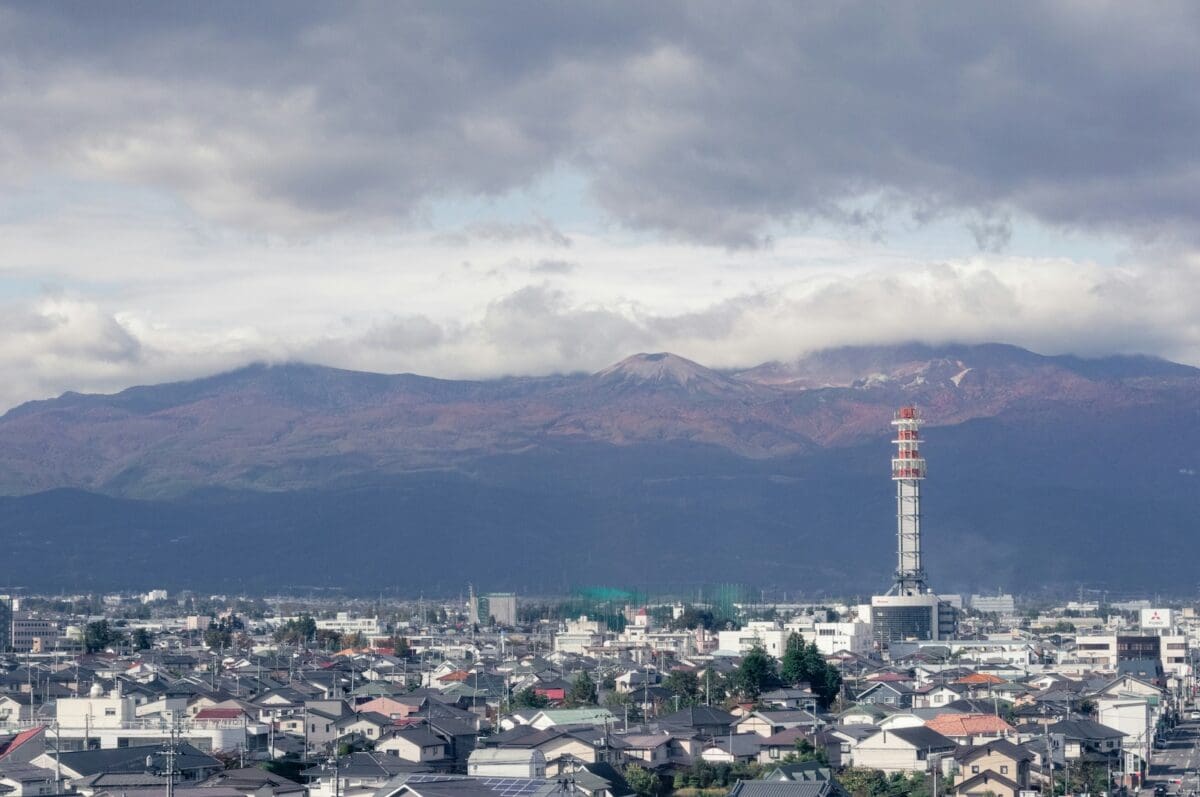 Mount Azuma-kofuji viewed from Sakuramoto in Fukushima